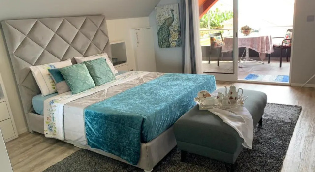 Studio privado com vista mar e montanha