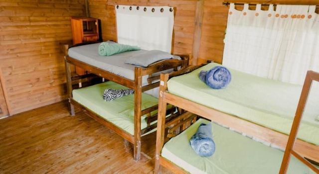Letto in camerata con balcone e con vista sulle montagne Hostal Sierra Minca