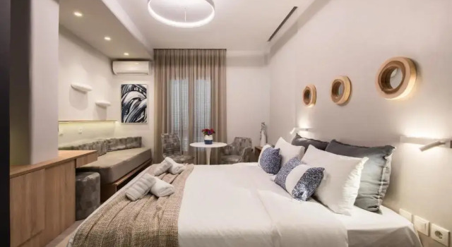 Трёхместный номер Standard с частичным видом на море Klimis Hotel