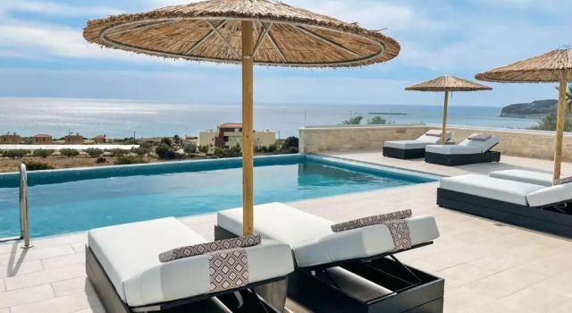 Вилла с видом на море Actea Seaview Villas I "Free" heated pool & 800m sea