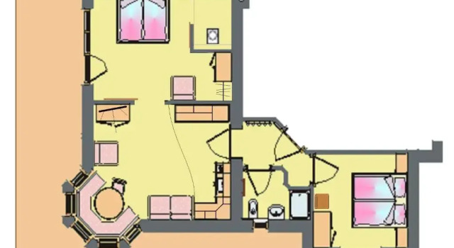 Апартаменты с 2 комнатами Gästehaus - Apart Braito