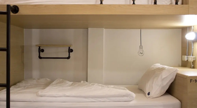 Кровать в общем номере Luz Hostel