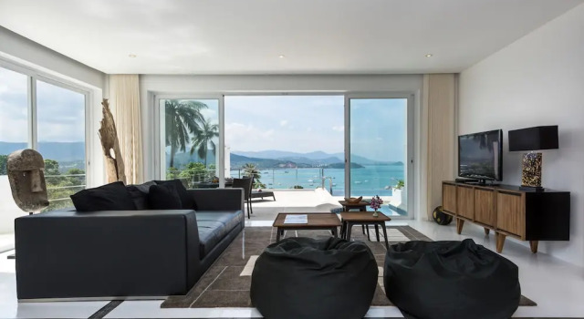 Апартаменты с 3 комнатами с балконом и с видом на море The Beach House Apartment