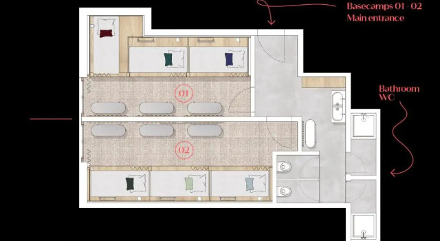Кровать в общем номере Carina - Design&Lifestyle hotel