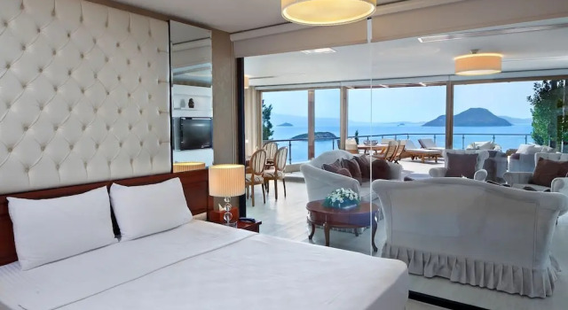 Люкс Пентхаус с 2 комнатами с балконом и с видом на море Отель Sianji Well-Being Resort