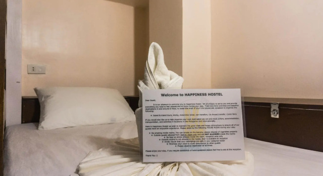 Кровать в общем номере Happiness Hostel El Nido