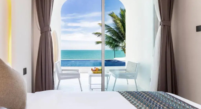 Двухместный номер Standard с видом на бассейн That sea in Sanya The sea infinity pool designer Meisu