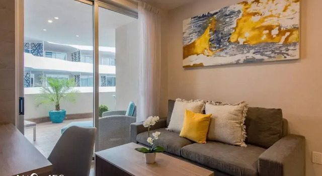 Pool View 1 Br Steps Away From the Beach, Забронировать Апартаменты/квартира Плая-дель-Кармен Кинтана-Роо, рядом с Пляжный клуб Mamitas