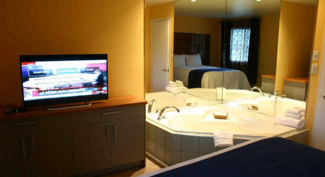 Motel des Pentes et Suites, Book Motel SPA-hoteller i Saint-Sauveur, nær L'Atomic Express, SPA
