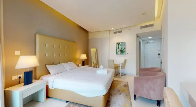 Студия Comfort с балконом GreenFuture - Fancy Studio With Jaw-Dropping Marina Views