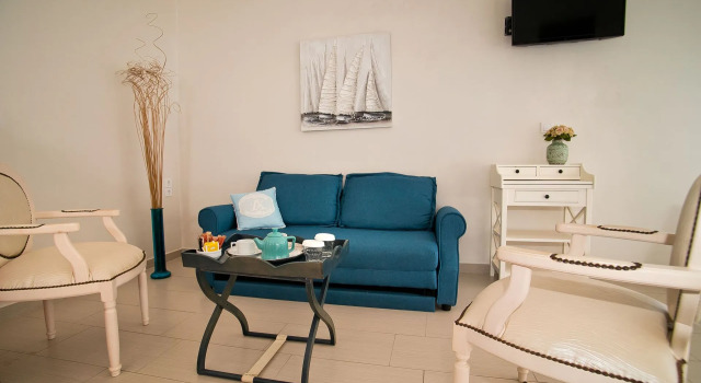 Семейный номер Standard с частичным видом на море MasouriBlu Boutique Hotel