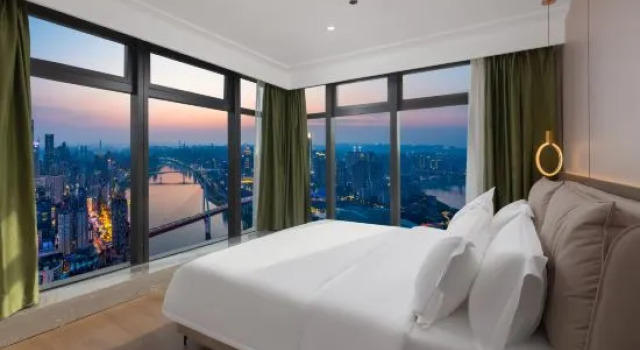 Люкс с видом на реку Ouchen High altitude River View Hotel(North Binyi Road Branch of Guanyinqiao Pedestrian Street)
