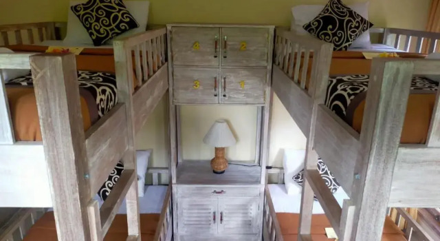 Кровать в общем номере Alam Pracetha Bali Ubud
