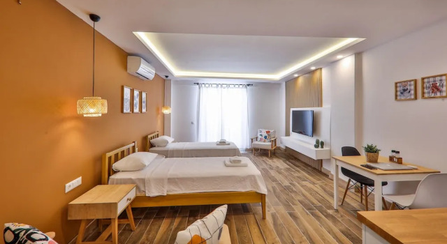 Двухместная студия Economy Цокольный этаж Yaz Apart Hotel