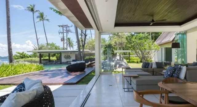 Fashionable Villa Malabar Beachfront 5 Bedrooms Plus 2 Kid's Bedrooms 10+6, Забронировать Вилла Бизнес-отели Moo 4, 4* 5*