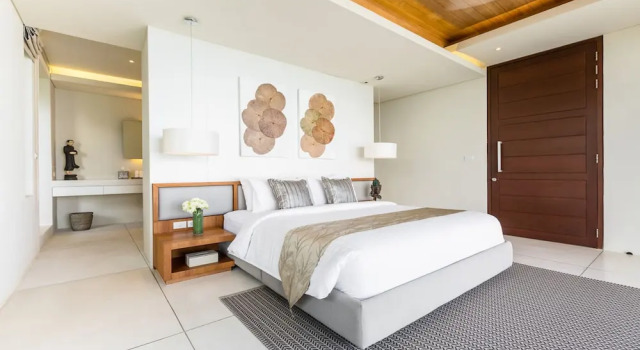 Вилла Luxury Villa Natha, world-class sea view, gym, massage room, cinema, full service with private dining, north Chaweng