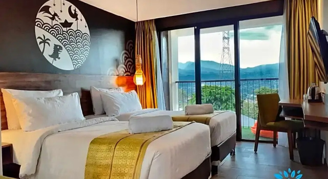 Superior Casal quarto varanda e com vista para a cidade The Batu Villas
