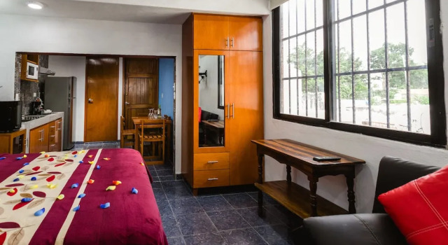 Люкс c 1 комнатой с балконом Suite Studio Serviced Apartments