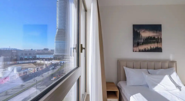 Апартаменты с 2 комнатами с балконом и с видом на реку Waterfront Residences