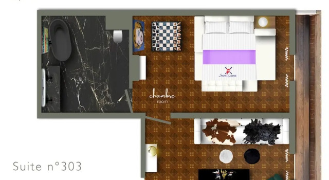 Люкс с балконом Snow Lodge Hotel Courchevel 1850