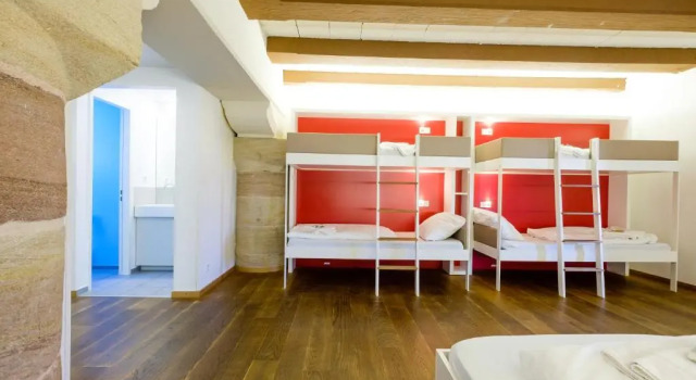 Кровать в общем номере Jugendherberge Nürnberg - Youth Hostel - membership required