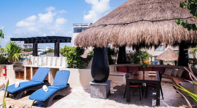Пентхаус Deluxe с 2 комнатами с частичным видом на океан El Taj Oceanfront and Beachside Condo Hotel