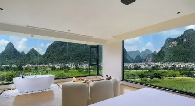 Семейный люкс с видом на горы Yangshuo mu Jing shan yuan min su