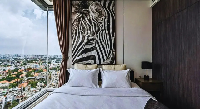 Апартаменты Deluxe с 3 комнатами с балконом и с видом на город The Lumiere Luxury Citypoint ANGIA