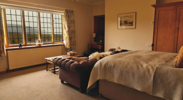 Двухместный номер Luxury с видом на море Luxury Bed And Breakfast at Bossington Hall in Exmoor, Somerset