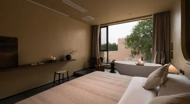 Двухместный люкс с видом на внутренний двор Dunhuang West Desert · Wild Luxury Resort B&B