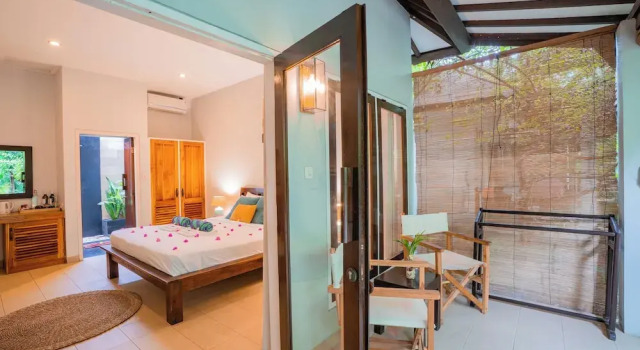 Двухместный номер Standard с балконом и с видом на сад Bale Sampan Boutique Bungalows