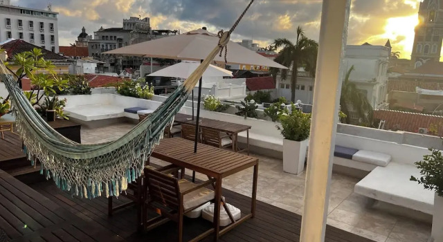 Люкс с балконом и с видом на город Casa Lazuli 303 Cartagena