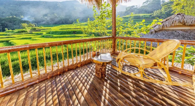 Двухместный номер Deluxe с балконом Puluong Luna Resort