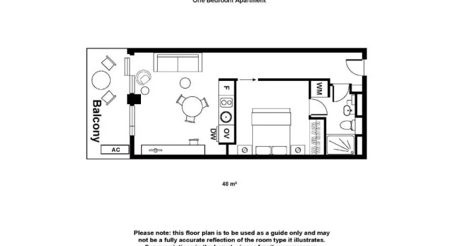 Апартаменты c 1 комнатой Punthill South Yarra Grand