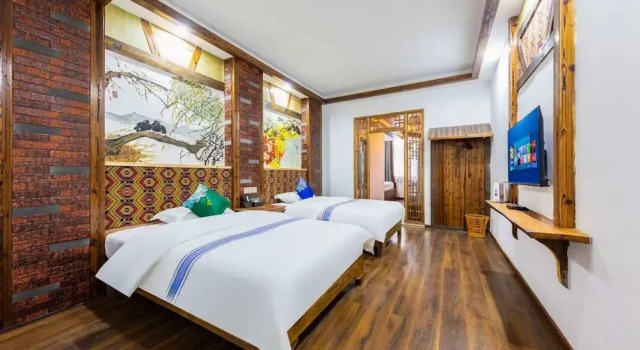 Двухместный номер Standard с красивым видом из окна Zhangjiajie Shi Guang Zhi Wai Boutique Hotel