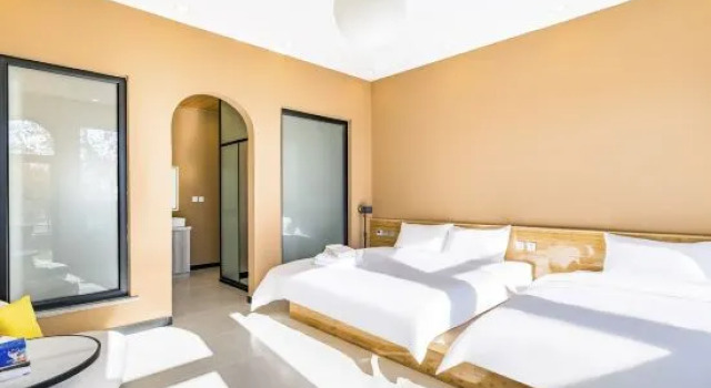 Люкс с 3 комнатами Beijing Guoran Xiaozhu Private Tang Homestay