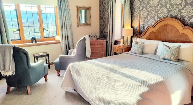 Двухместный номер Luxury с видом на море Luxury Bed And Breakfast at Bossington Hall in Exmoor, Somerset