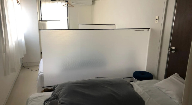 Кровать в общем номере guesthouseM104kagoshima