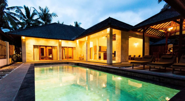 Вилла Deluxe с 2 комнатами с красивым видом из окна Gili Luxury Villa