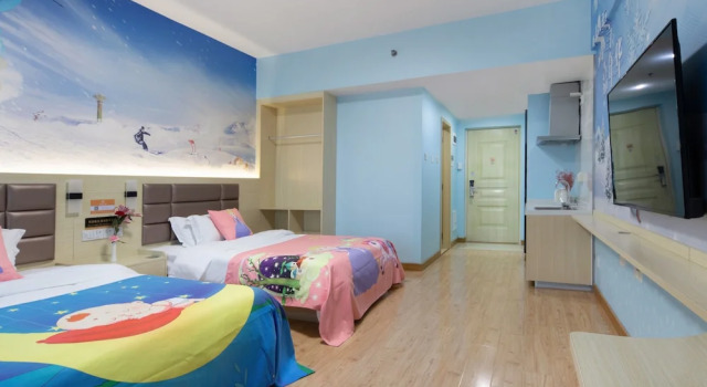 Двухместный семейный номер Standard c 1 комнатой Yue Tu Apartment Hotel