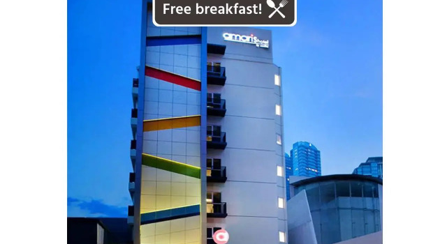 Кровать в общем номере Amaris Hotel Satrio Kuningan - Jakarta