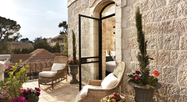 Deluxe phòng có ban công và có view vườn Villa Brown Jerusalem
