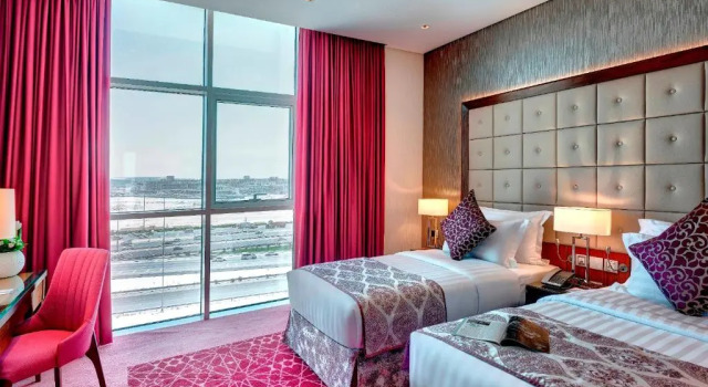 Апартаменты с 2 комнатами с видом на город Апарт-отель Royal Continental Suites Business Bay Apart-Hotel