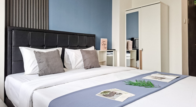 Stylish Blue And Strategic Studio At Apartment Collins Boulevard, Prenota Appartamento Appartamenti a Tangerang, Appartamento