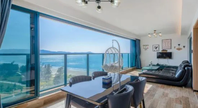 Люкс с 2 комнатами с красивым видом из окна Huidong Vanke Double Moon Bay Nice holiday apartment