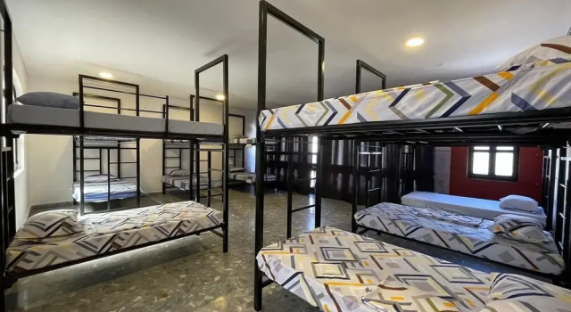 Кровать в общем номере Hostel Paricutín