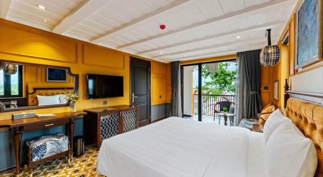 Двухместный номер Deluxe с балконом и с видом на город Son Hoi An Boutique Hotel & Spa