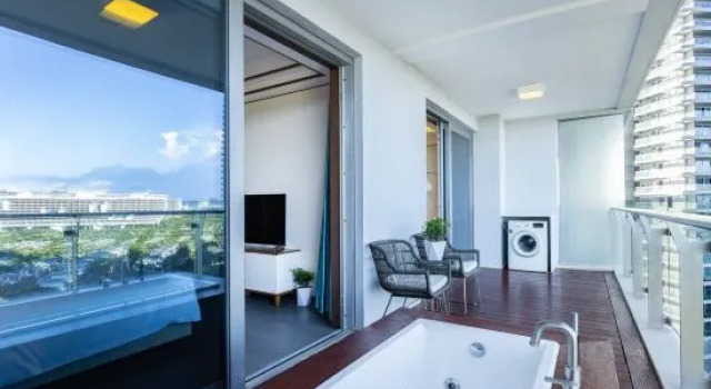 Люкс с 2 комнатами Sanya Shuishang Seaview Holiday Apartment (Haitang Bay Duty Free City)