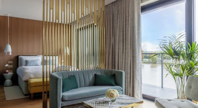 Полулюкс с балконом и с видом на реку Fulham Pier Hotel