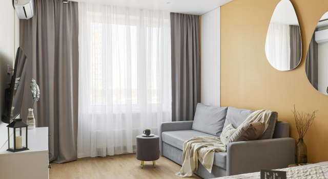 Dream Apartments Luxury of Warmth in orange shades, Prenota Appartamento Hotel a Tatarstan con parcheggio, Parcheggio